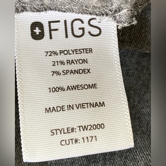 FIGS Yola Skinny Scrub Pants - Graphite - S - Picture 4 of 5